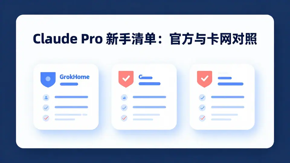 封面:Claude Pro 新手清单:官方与卡网对照
